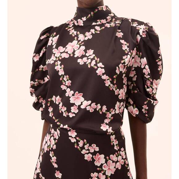 NEW MISA LOS ANGELES luella satin top in chained blossom